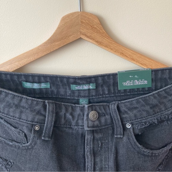 Wild Fable NWT High rise Black Denim Bermuda Shorts - Picture 3 of 6